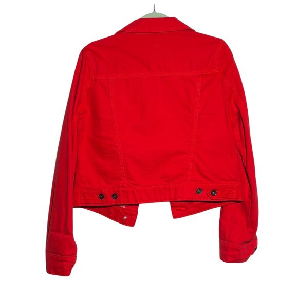 JCP Red Demin Jacket Size Medium - Picture 2 of 5